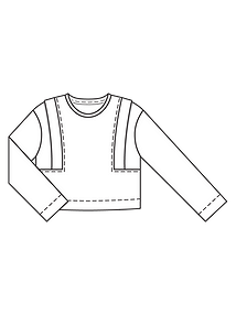 Технический рисунок стильного пуловера