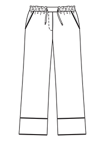 Технический рисунок пижамных брюк