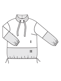 Технический рисунок прямого пуловера