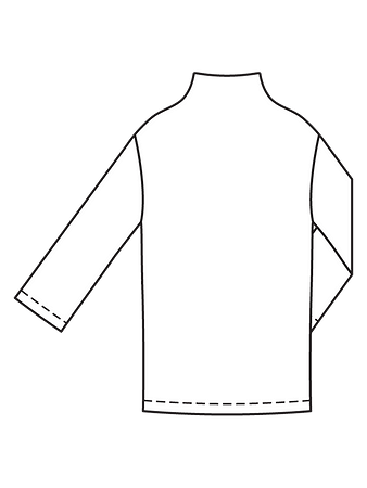 Технический рисунок свитера спинка