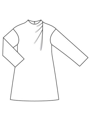 Платье с асимметричной драпировкой