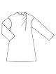 Платье с асимметричной драпировкой №114 — выкройка из Burda 1/2023