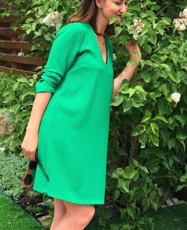 Базовое Зелёное платье от @Sew_love_pray