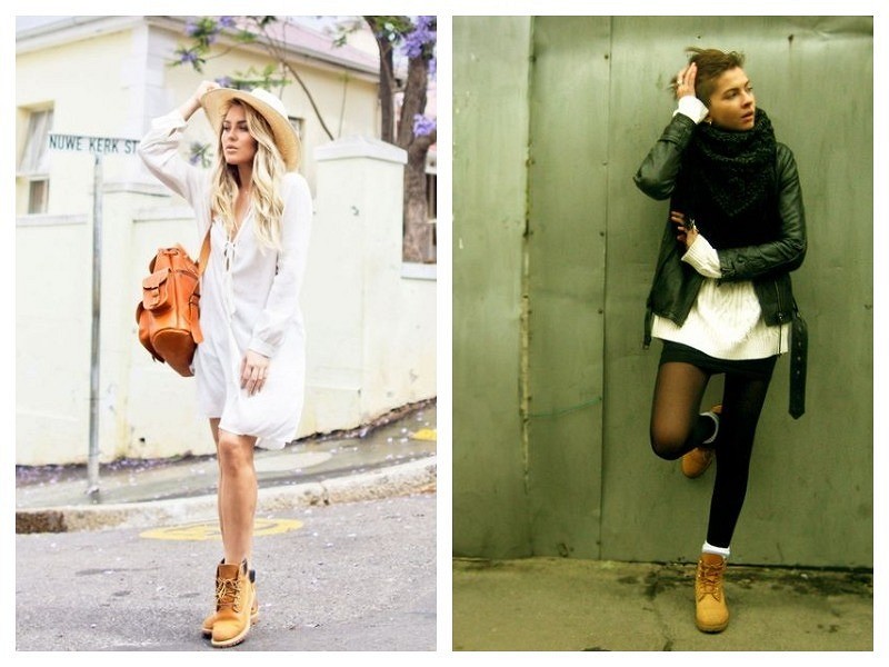 Как носить Тимберленды современной моднице?