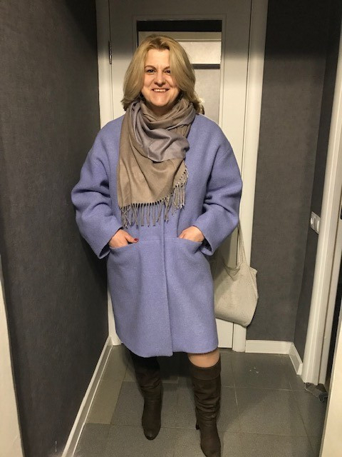 Лавандовое классное пальто от Irina