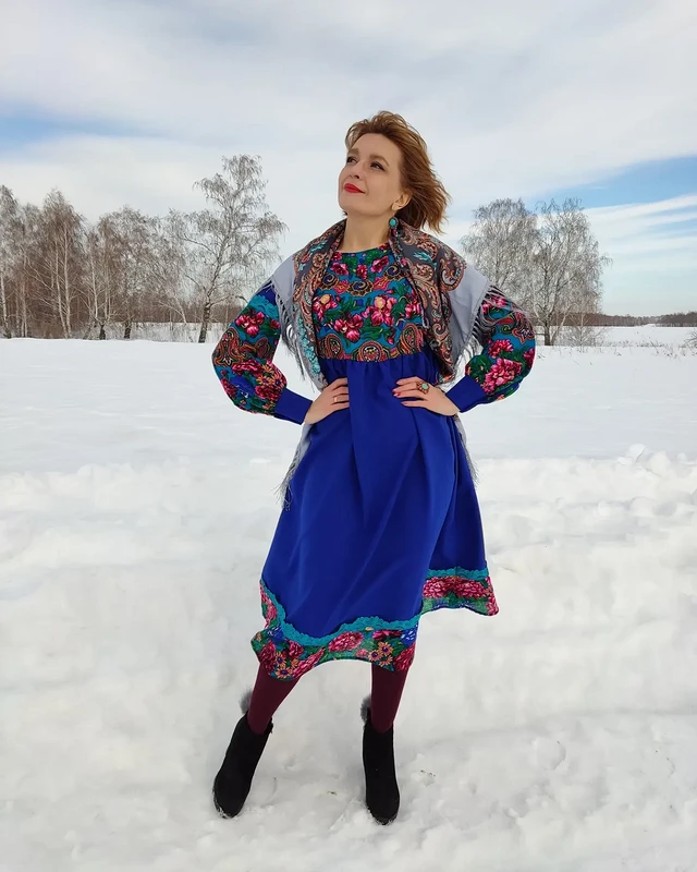 Платье в русском стиле 