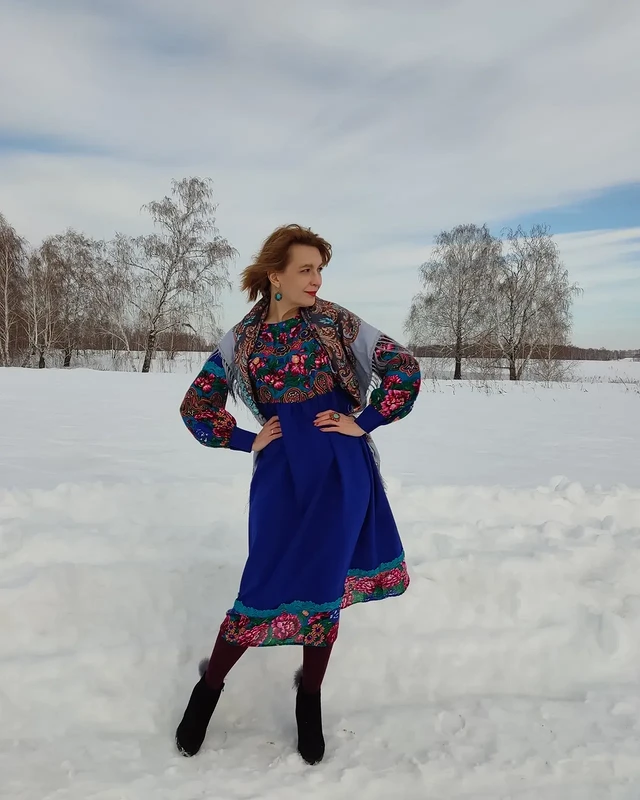 Выкройка русской женской рубахи под сарафан