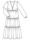 Многоярусное платье в стиле ампир