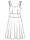 Платье-сарафан с глубоким вырезом горловины