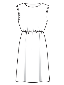Технический рисунок платья простого кроя