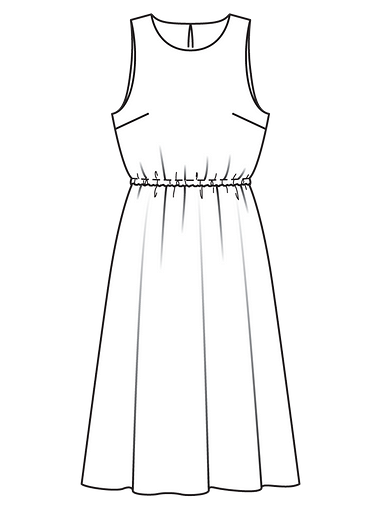 Платье в горошек с расклешенной юбкой
