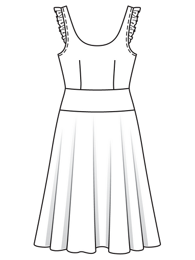 Платье-сарафан с глубоким вырезом горловины
