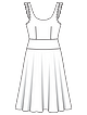 Платье-сарафан с глубоким вырезом горловины №16