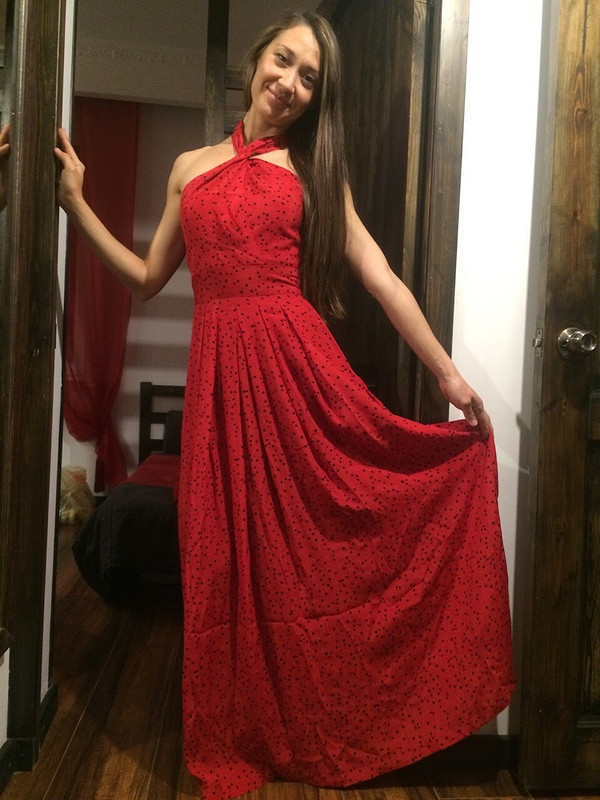 Платье с открытой спиной ....Ledy in Red от elena2070