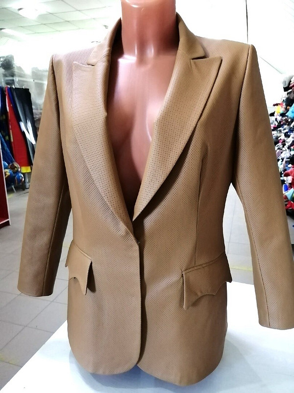 Пиджак из перфорированной эко кожи от valerka33