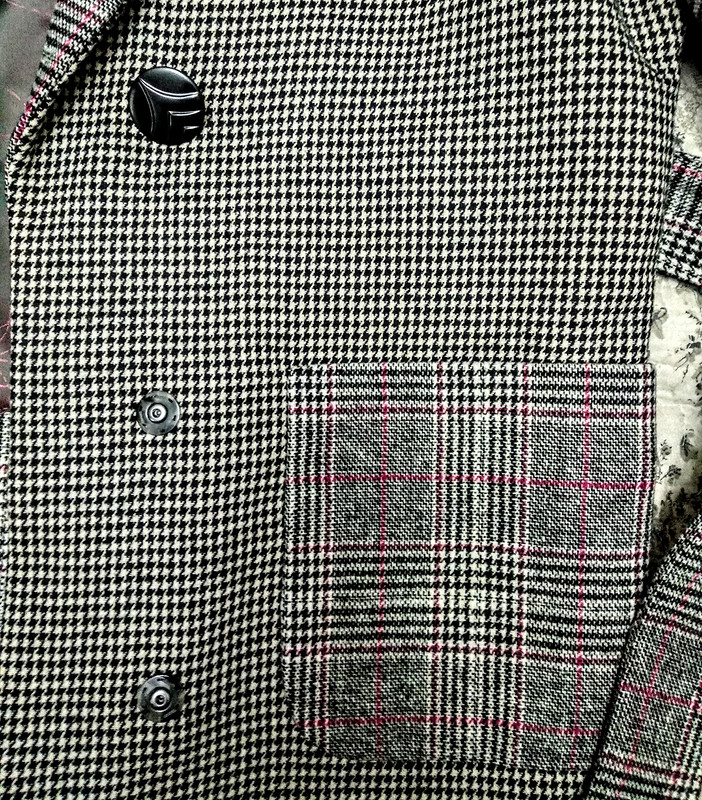 Пальто-халат с винтажной пуговицей и print-block от Glykerya