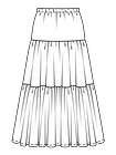 Многоярусная юбка