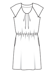 Технический рисунок простого платья
