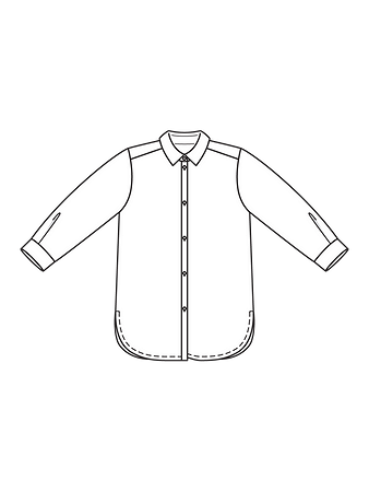 Технический рисунок блузки-рубашки