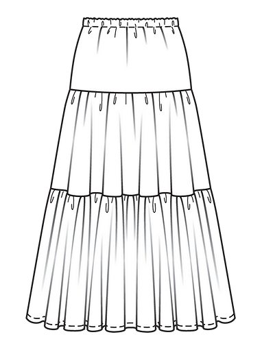 Многоярусная юбка