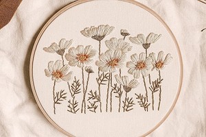 Очарование полевых цветов на вышивках в деревенском стиле: рукодельный блог недели