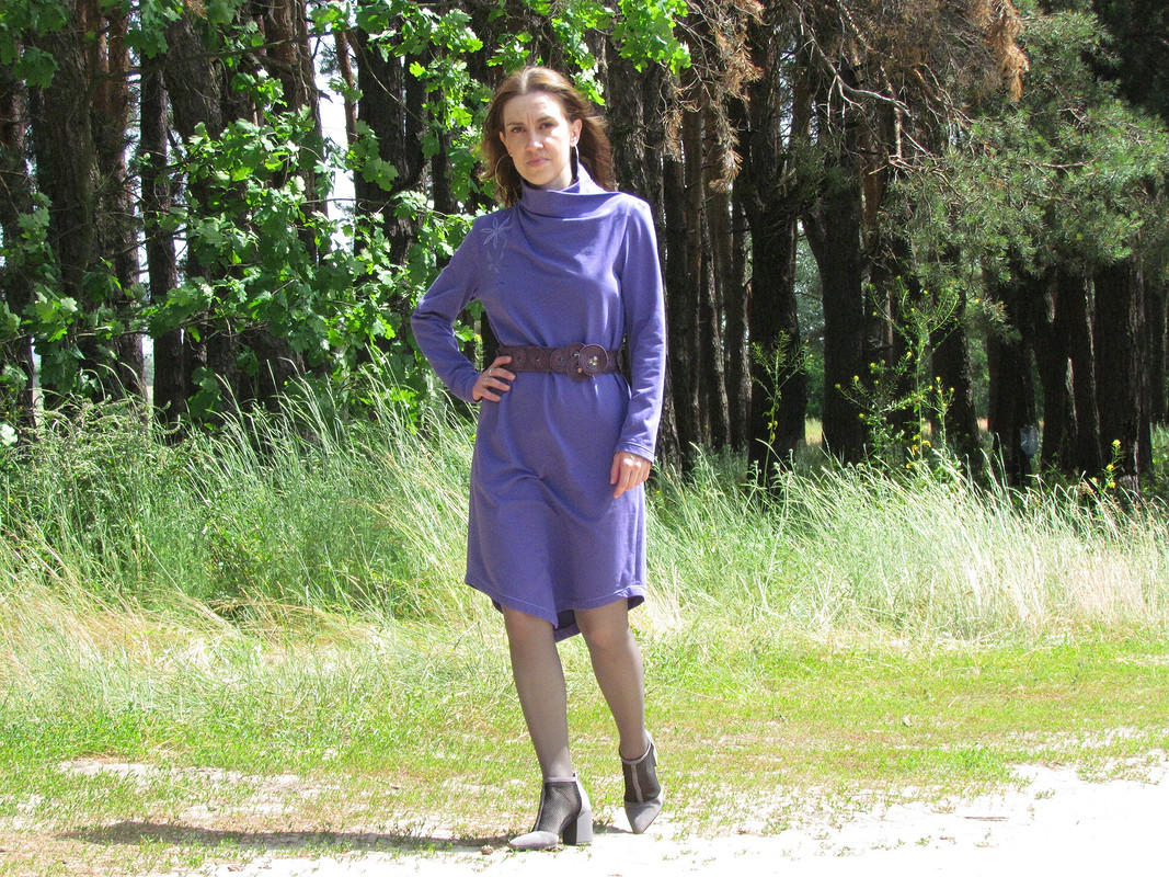 Платье фиолетовое с вышивкой от Sunflower-83