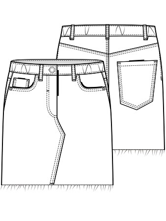 Как сшить джинсовую юбку