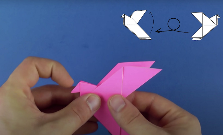 Как сделать оригами голубя