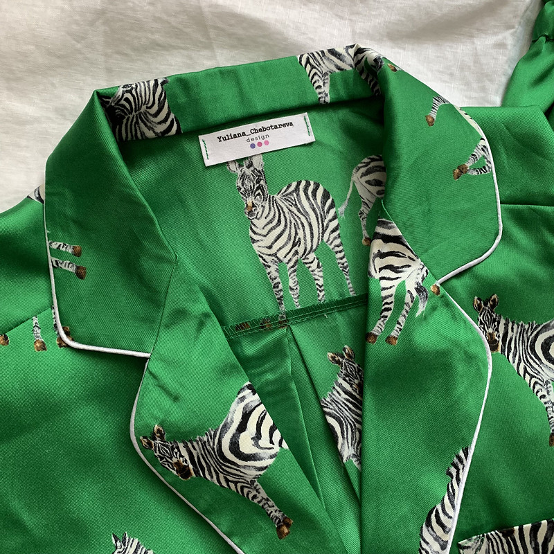 Шелковая пижама «Зебры» от JULIIA_CHE