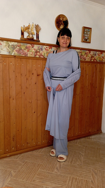 Кардиган, топ и брюки из льна в спортивном стиле от Ольга Найкова