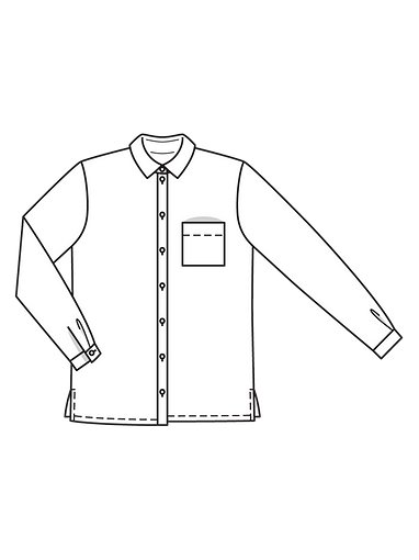 Блузка-рубашка прямого кроя