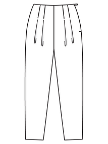 Технический рисунок брюк со складками