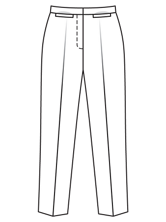 Технический рисунок брюк со стрелками