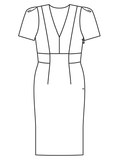 Платье с глубоким V-вырезом