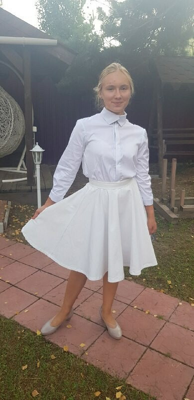 Белая блузка с рукавами 3\4 от Елизавета Купцова