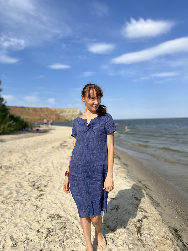 Льняное платье для жаркого лета от Мария Лозякова