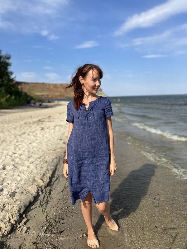 Льняное платье для жаркого лета от Мария Лозякова