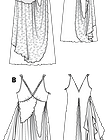 Платье с многослойными драпировками