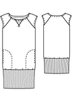 Платье с широким вырезом горловины