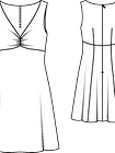 Платье с драпировкой на лифе