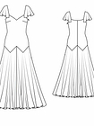 Платье макси с рукавами-крылышками