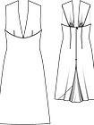 Платье-сарафан с глубоким V-вырезом