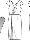Платье с глубоким V-образным вырезом горловины