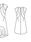 Платье со скругленными рельефными швами