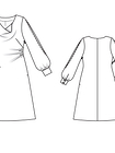 Платье с вырезом горловины «качели»