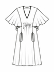 Платье с макси-«крылышками»