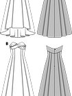 Платье с открытым декольте
