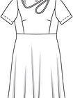 Платье с асимметричной горловиной