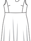 Платье с асимметричной горловиной