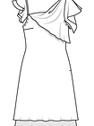 Платье с асимметричным декольте